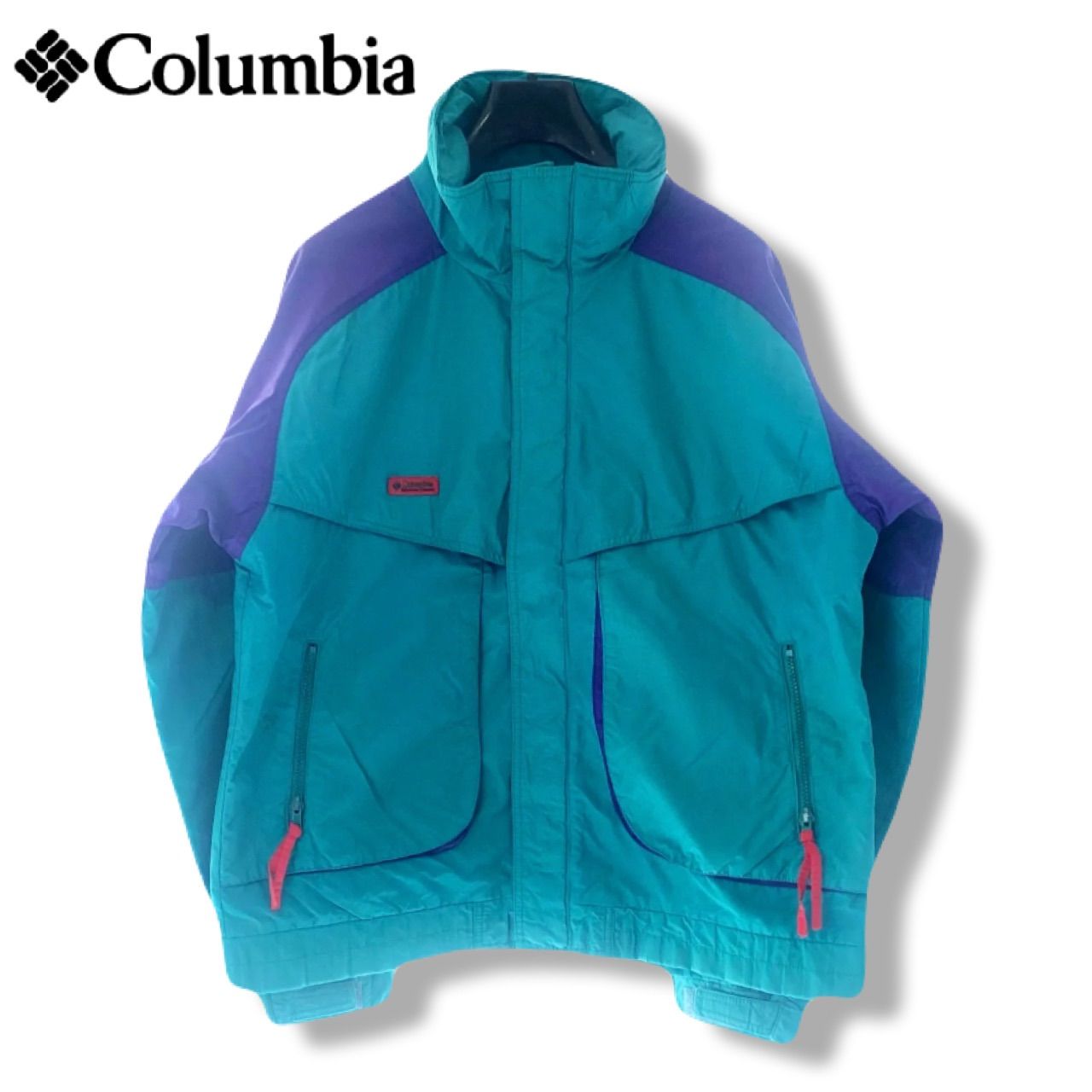 Columbia コロンビア 90s L ティール/パープル Powder Keg ナイロン 