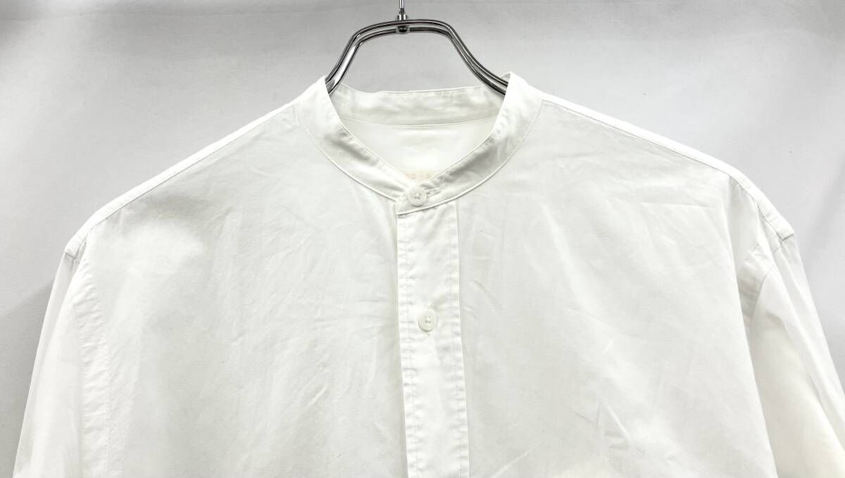 COMOLI コモリ V01-02002 バンドカラーシャツ 綿100% 日本製 長袖