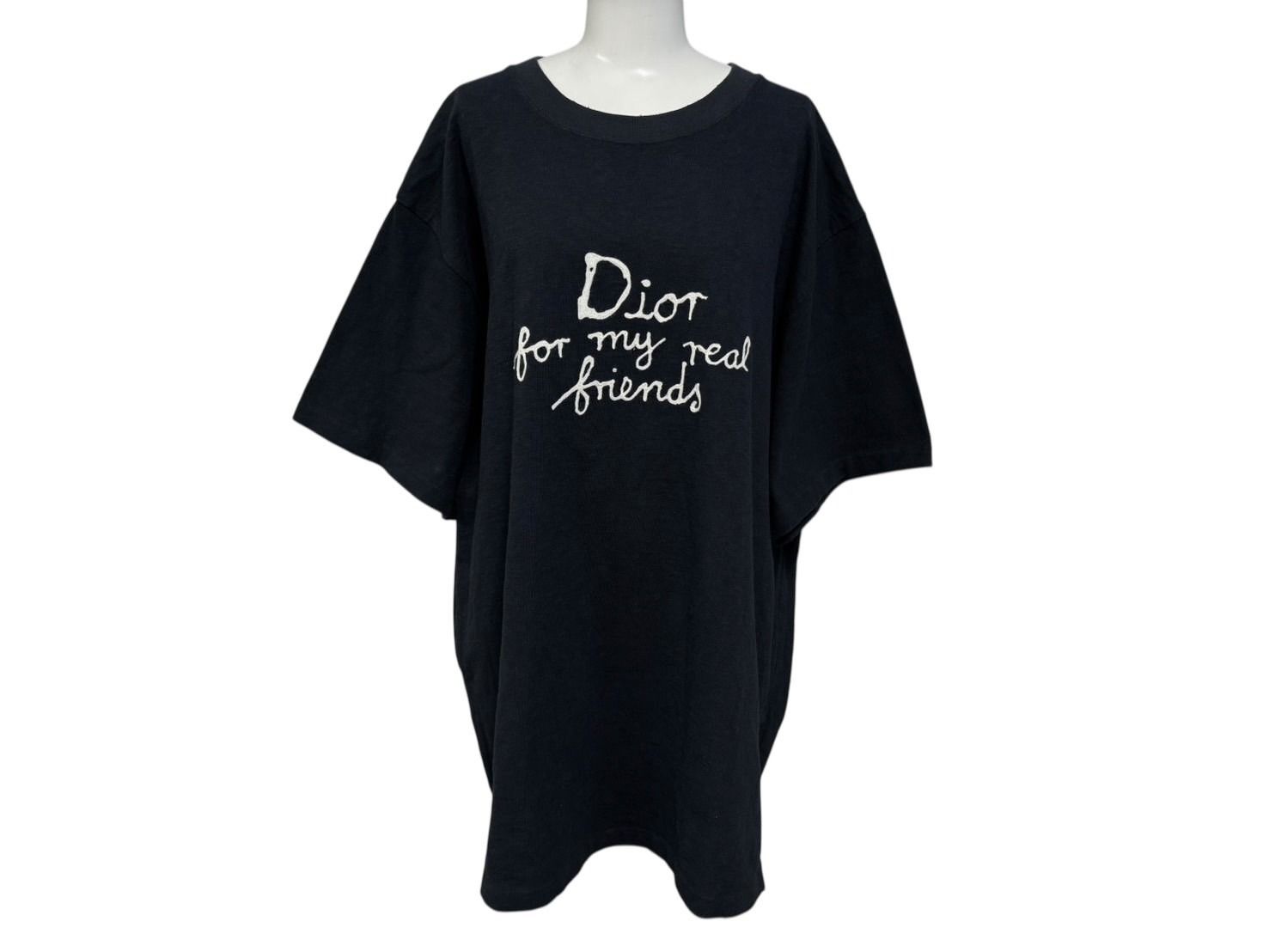 Christian Dior クリスチャンディオール 半袖Tシャツ 583J696A0849 サイズX3L グレー ネイビー ロゴ刺繍 美品 中古 4b009381 Christian Dior クリスチャンディオール 半袖Tシャツ 583J696A0849