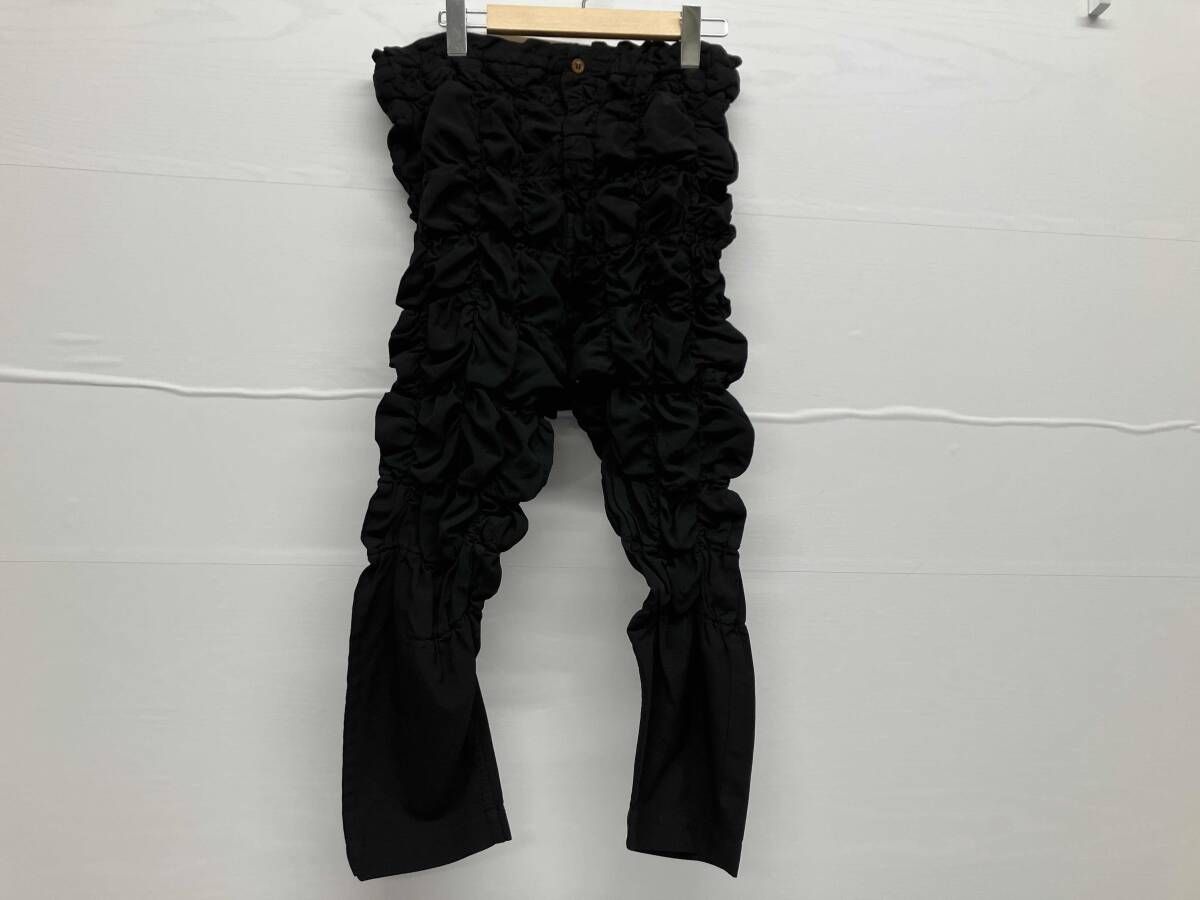 コムデギャルソンオム　2021SS パンツ　黒 COMME des GARCONS HOMME - コムデギャルソンオム26SS 綿サテンパンツ