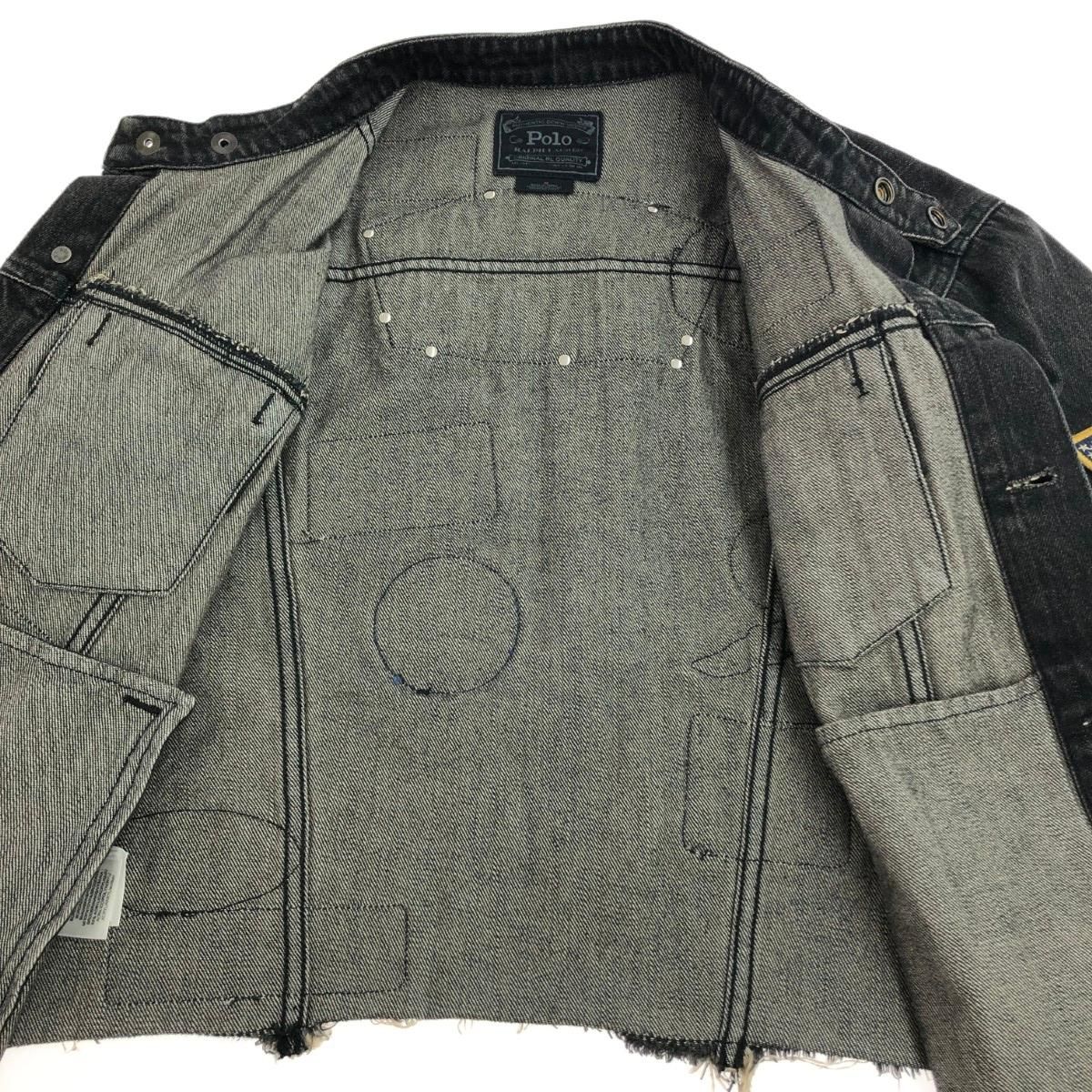 POLO RALPH LAUREN ワッペン Motoカットオフデニムジャケット POLO RALPH LAUREN ポロラルフローレン ワッペンMOTOカットオフデニム