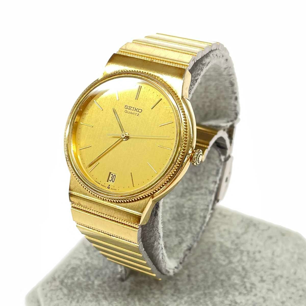 かずです。 SEIKO セイコー 腕時計 クォーツ SS/ 6532-6010 ゴールドカラー ユニ