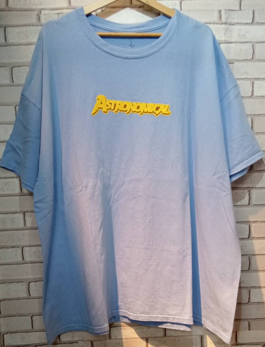 CACTUS JACK TRAVIS SCOTT カクタス ジャック トラビス スコット ASTRONOMICAL 半袖Tシャツ サイズXL以上 ライトブルー