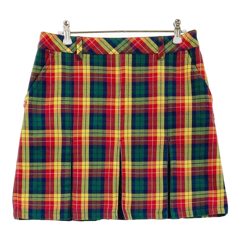 サイズ：M FILA GOLF フィラゴルフ プリーツスカート チェック柄