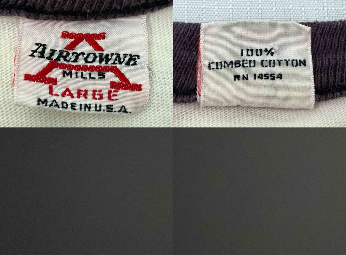 AIR TOWNE MILLS エアータウンミルズ/半袖Tシャツ/イエロー/50s 
