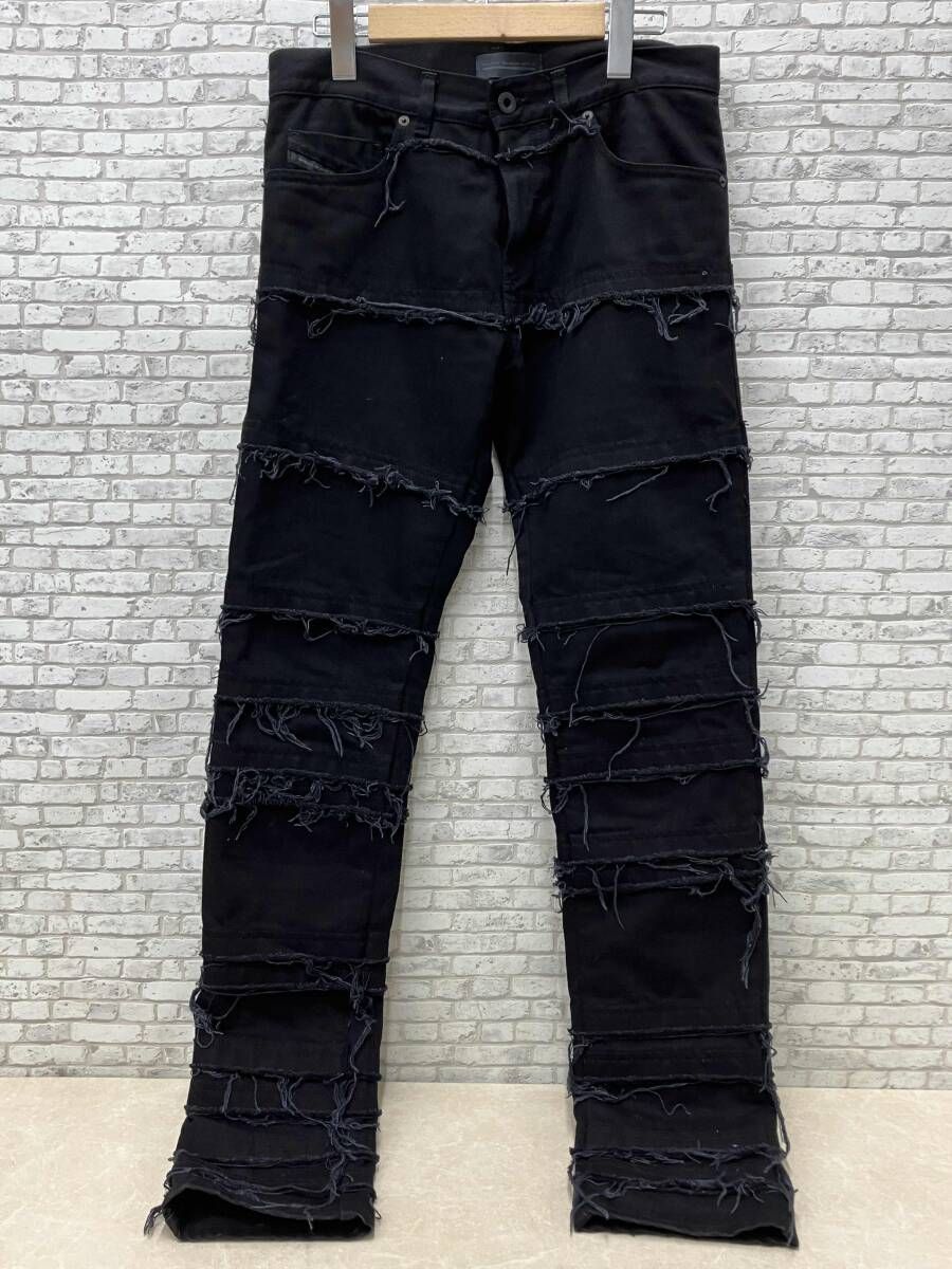 DIESEL BLACK GOLD ディーゼル ブラックゴールド レイヤードカットオフTYPE-2813-X W28 ブラック