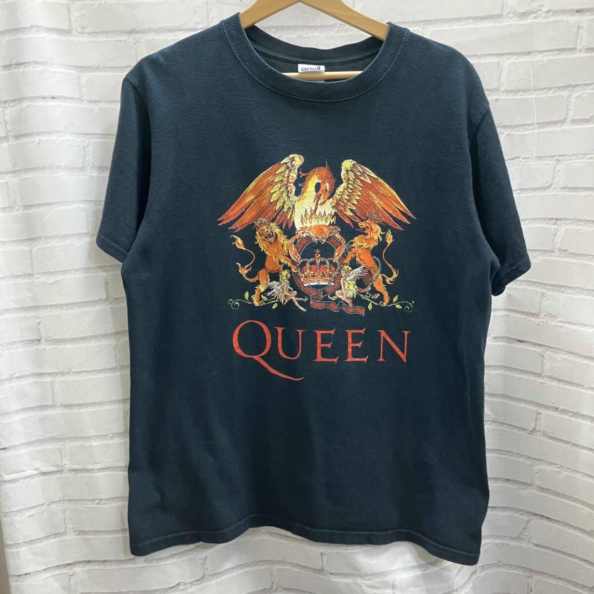 QUEEN クイーン anvil 00 s FREDDIE BRIAN ROGER JOHN 古着 半袖Tシャツ サイズM ブラック