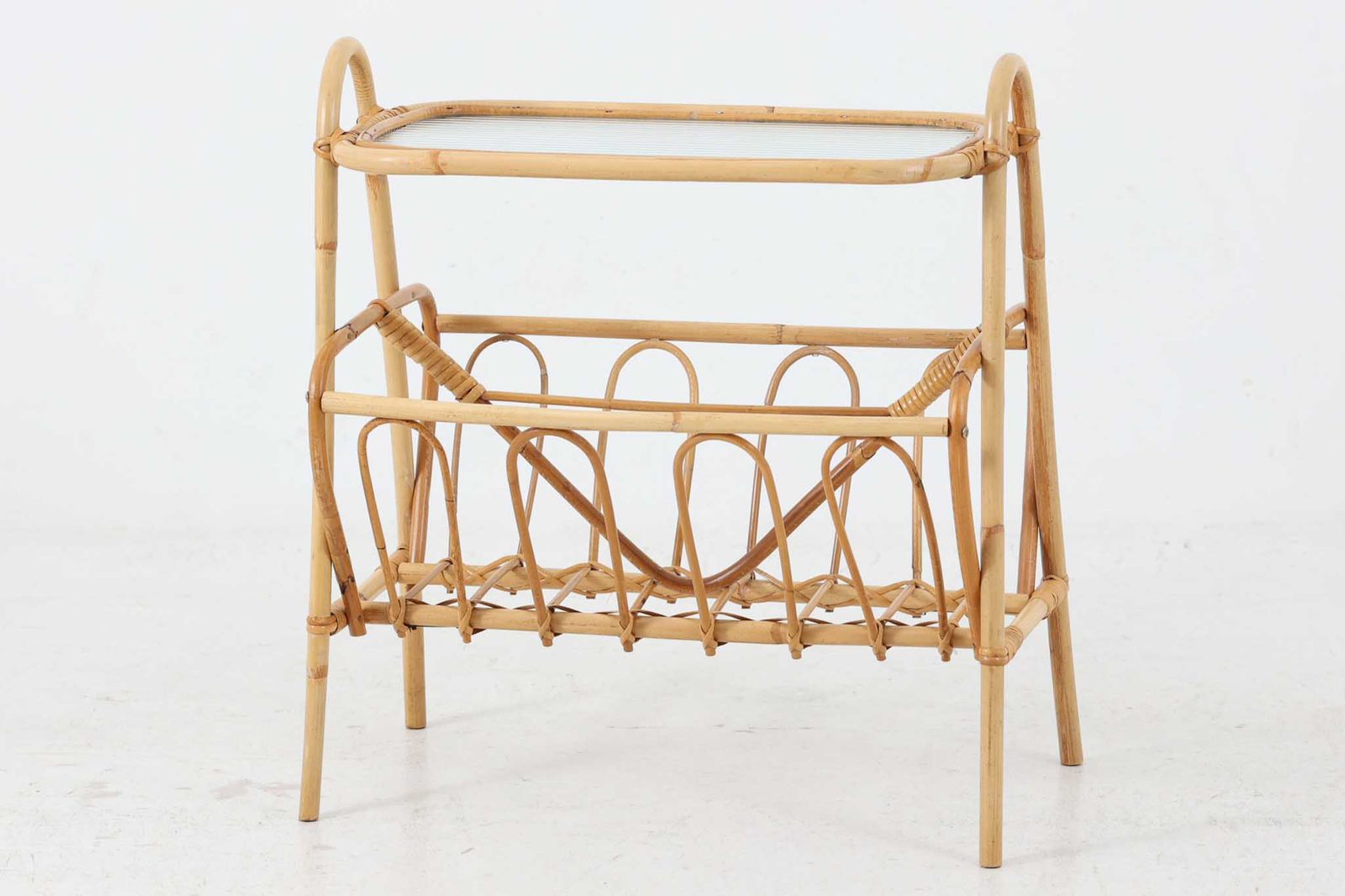 ガラステーブル バンブー 北欧家具ビンテージ アンティーク 北欧インテリア コーヒーテーブル ソファテーブル おしゃれ DK 16235