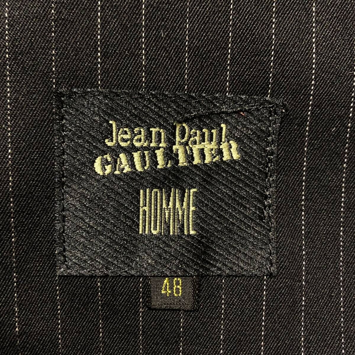 Jean Paul Gaultier HOMME Chalk Stripe Jacket Black size 48