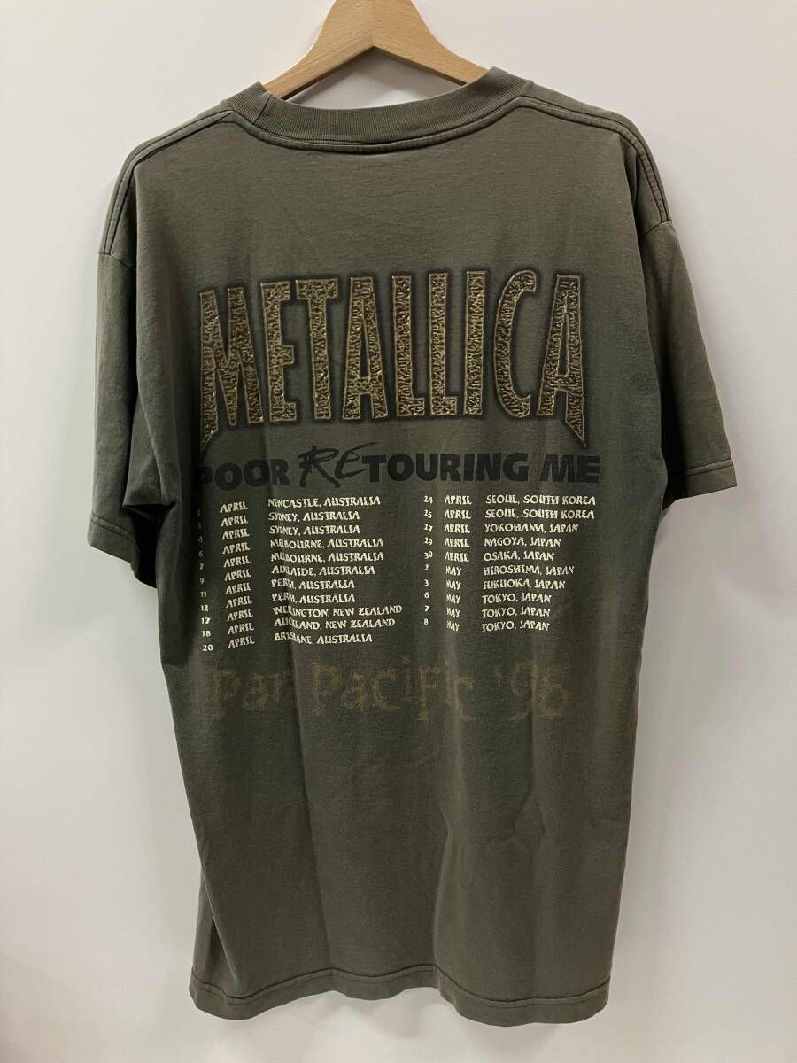 メタリカ POOR ME 90 s Murinaタグ 半袖Tシャツ バンドT バンT カーキ L