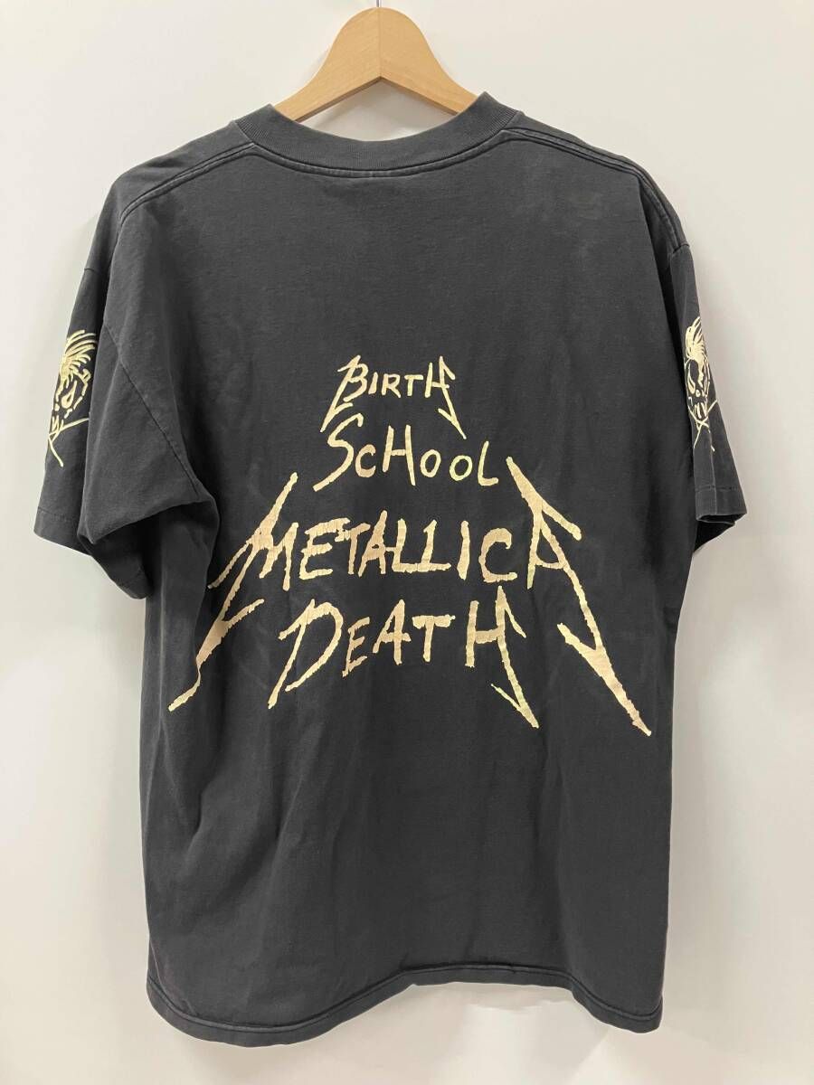 メタリカ BIRTH SCHOOL DEATH 90 s 半袖Tシャツ バンドT バンT グレー L