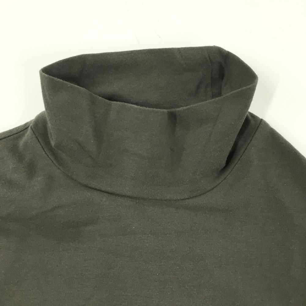 美品】パーリーゲイツ 長袖ハイネックシャツ カーキグレー ストレッチ