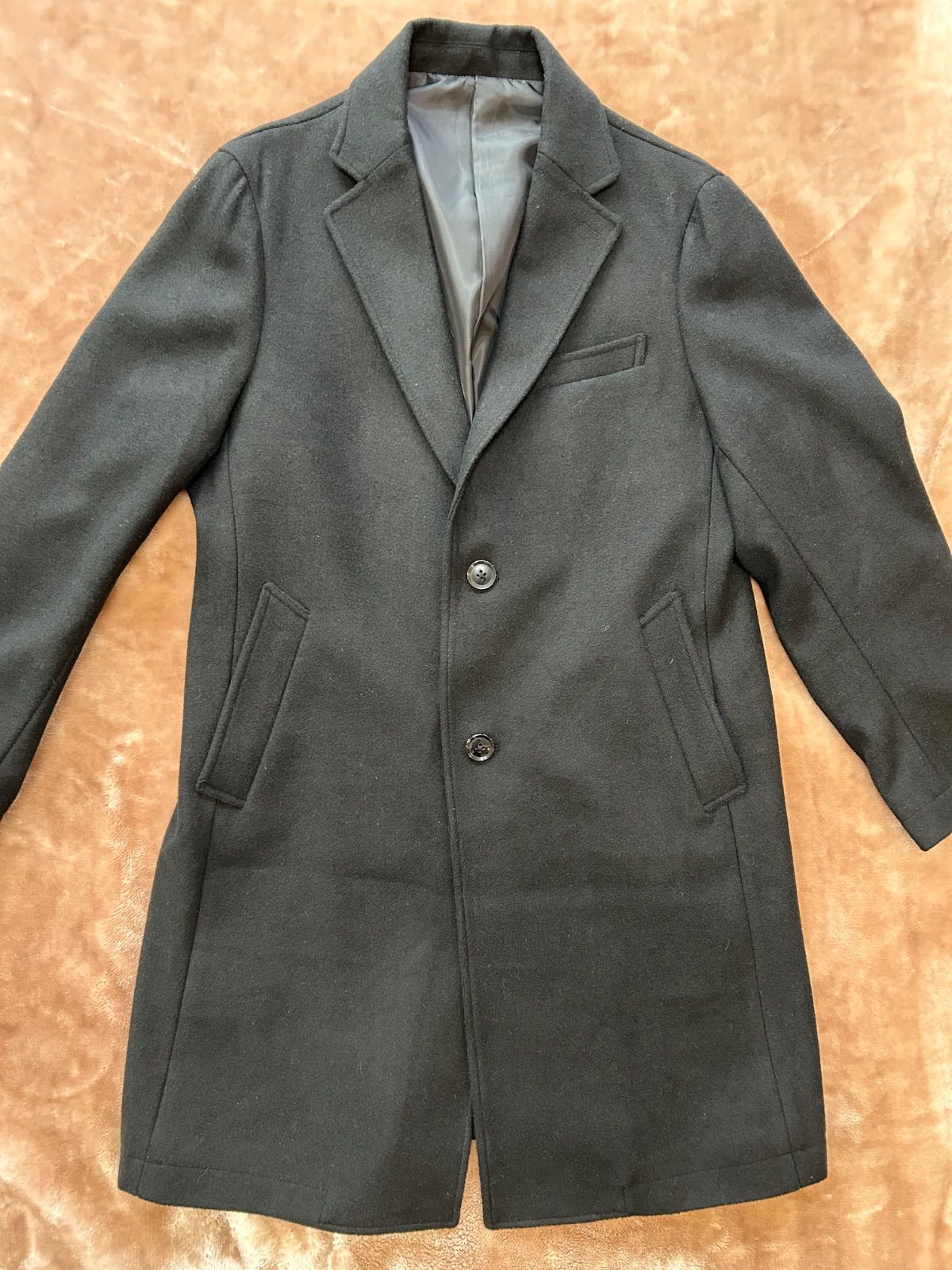 コムサイズムCOMME CA ISMチェスターコート ステイン コート スプリングコート メンズコート cort アウター 冬服 紳士服 ブラック ビジネス 営業 プライベート カジュアル冠婚葬祭スペア予備布生地 スペア予備ボタン メンズmen’s男性用