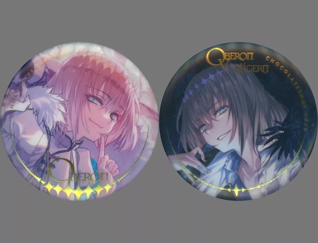 コミケ C106 チョコレートショップ CHOCO オベロン 缶バッジ セット 中古】同人アクセサリー・小物系 【Fate】缶バッジセット オベロン