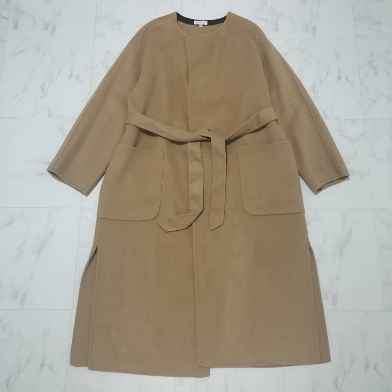 DRESSTERIOR ドレステリア super140 ノーカラーリバーコート