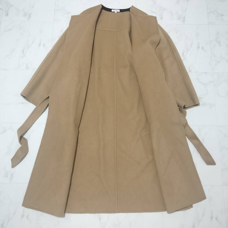 Super140ノーカラーリバーコート SUPER140リバーショールコート