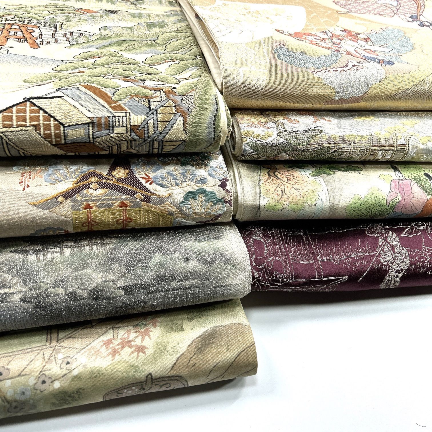 袋帯 8枚 正絹 帯おまとめ売り 同梱購入歓迎 リメイク用 着付け練習用