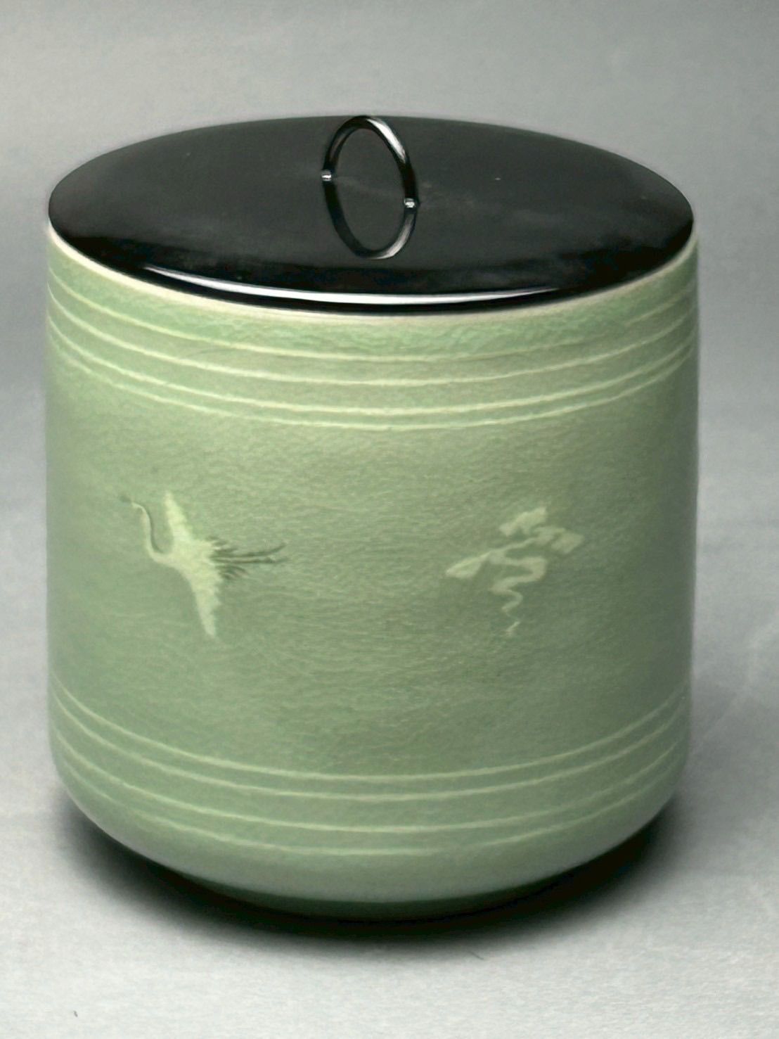 幽玄】韓国人間国宝 柳海剛 高麗 青磁象嵌雲鶴文 茶器 - メルカリ