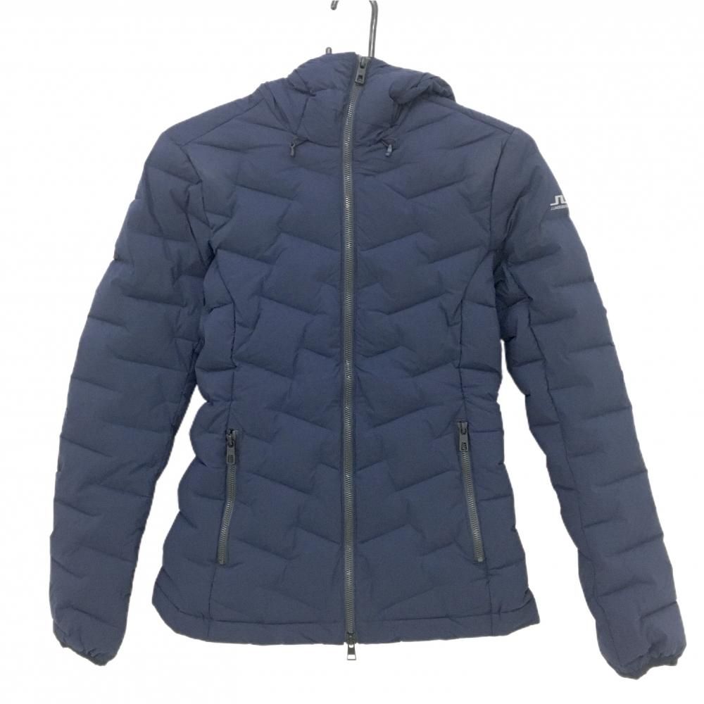 美品】ジェイリンドバーグ ダウンジャケット ネイビー フード付 ダウン