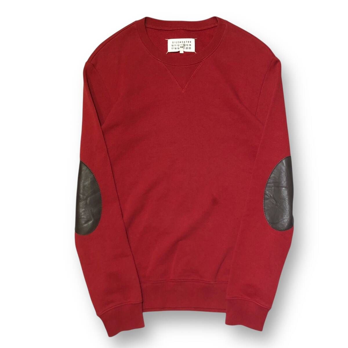 Maison Margiela14 エルボーパッチ スウェットシャツ サイズ44 レッド 