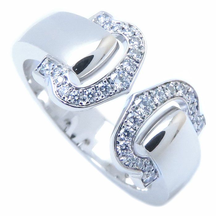 CARTIER カルティエ 2Cブークルセ リング 指輪 ダイヤモンド #55 14.5