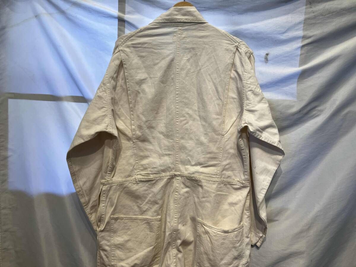 40s WEARWELL 月桂樹ボタン オールインワン ホワイト ウェアウェル