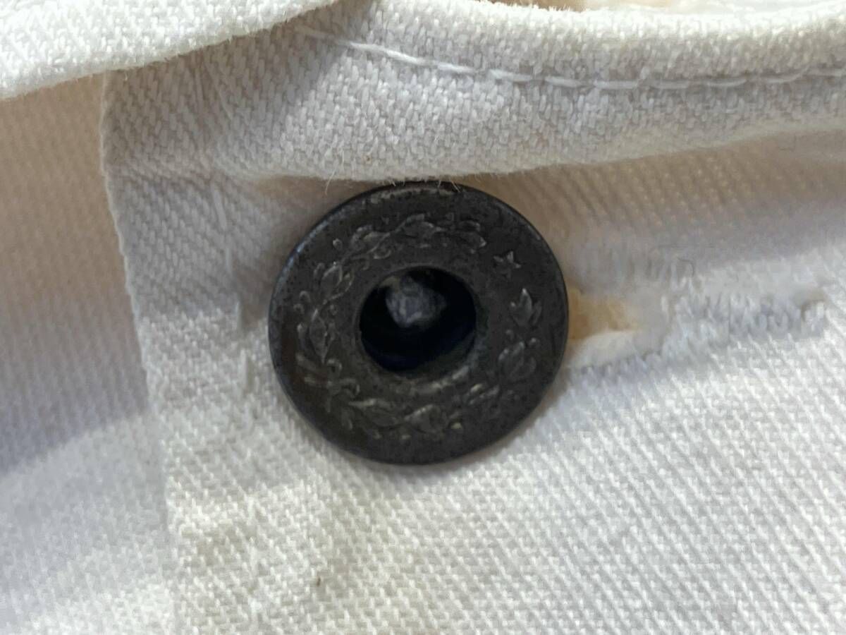 40s WEARWELL 月桂樹ボタン オールインワン ホワイト ウェアウェル