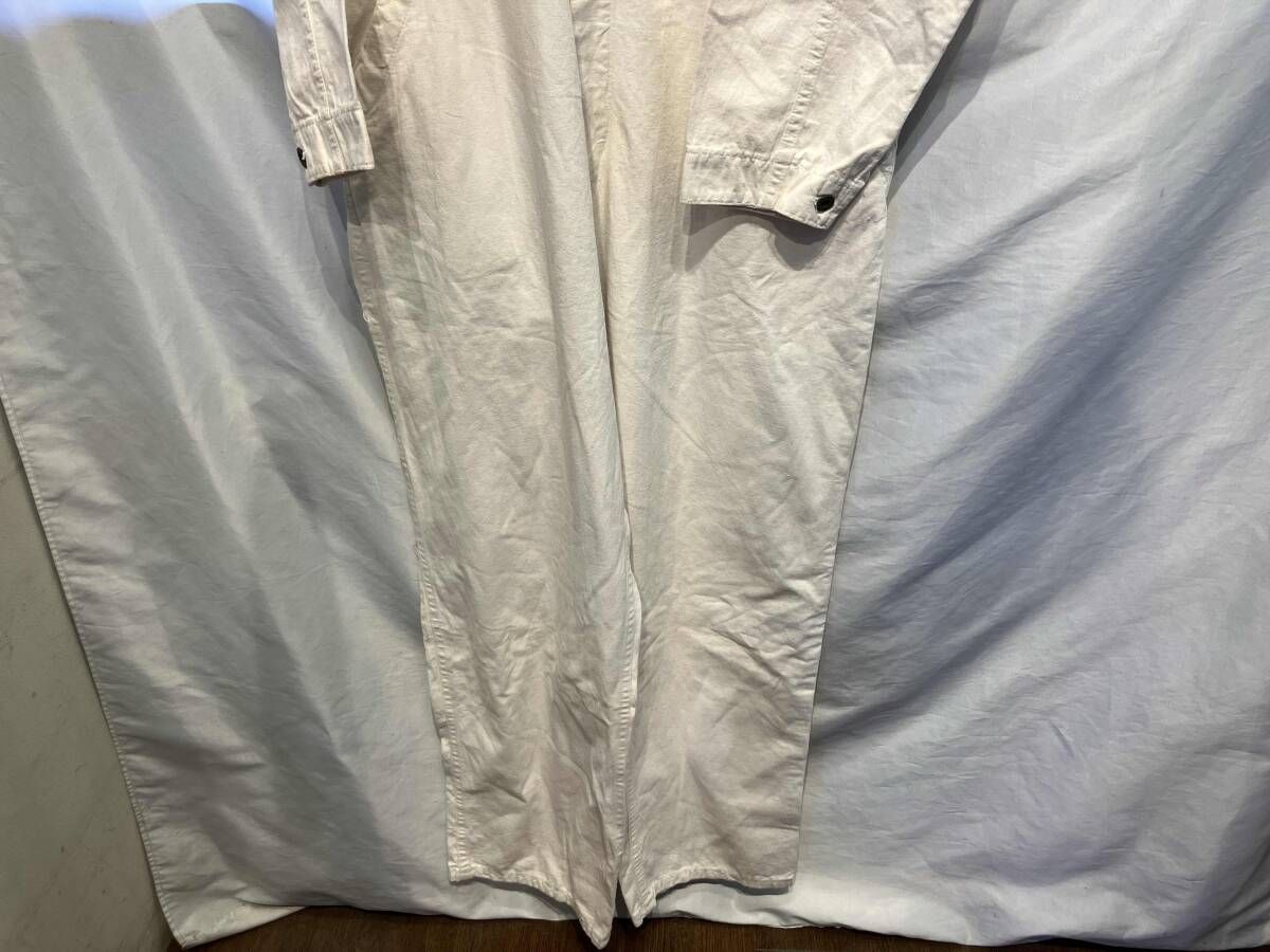 40 s WEARWELL 月桂樹ボタン オールインワン ホワイト ウェアウェル オーバーオール つなぎ パンツ メンズ