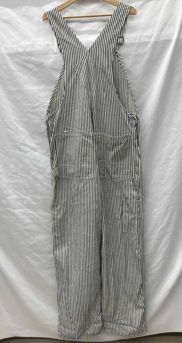 HEAD LIGHT 40 s 50 ヒッコリーストライプ 古着 オーバーオール オールインワン ストライプ サイズは商品説明参照