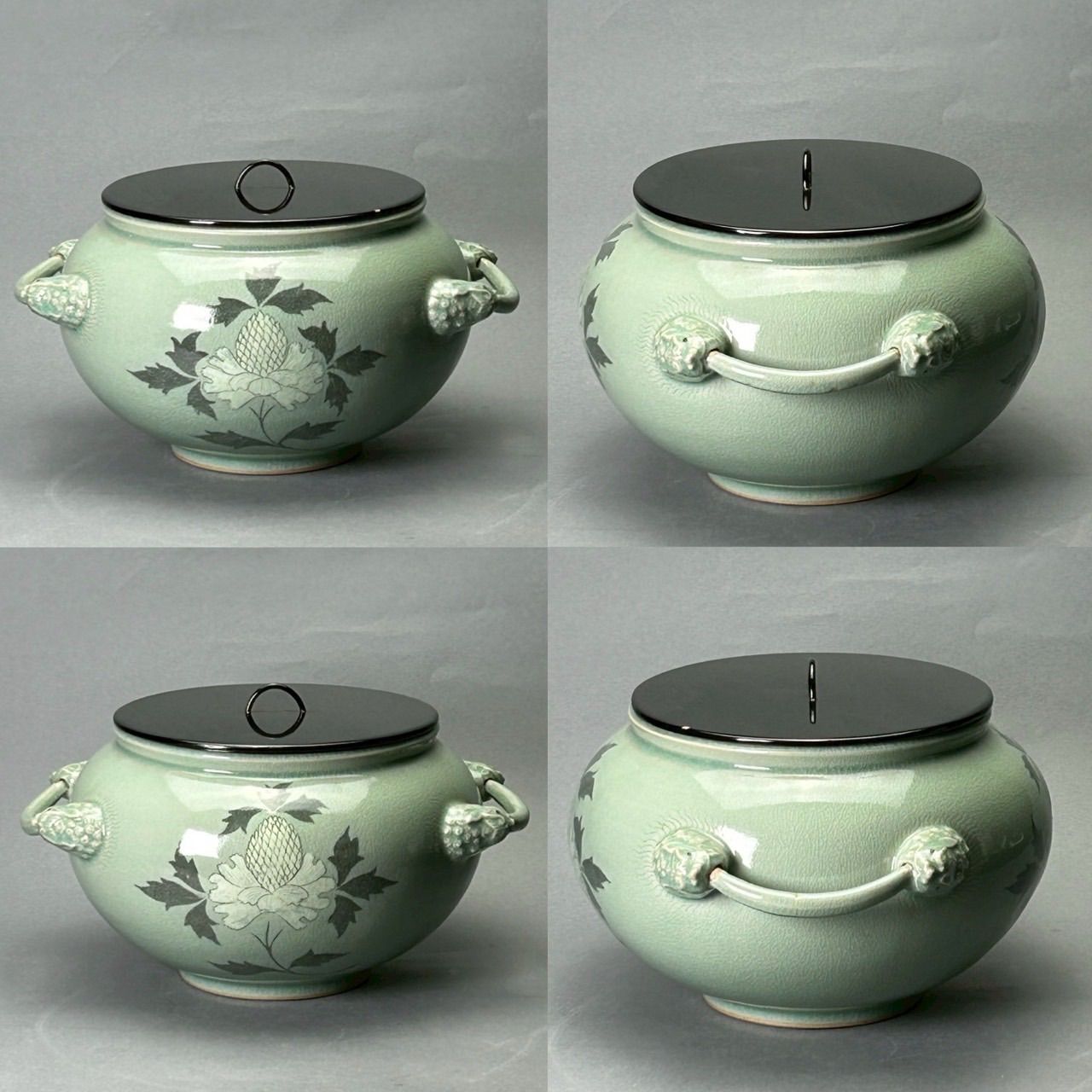 幽玄】韓国人間国宝 柳海剛 高麗 青磁象嵌雲鶴文 茶道具 - メルカリ