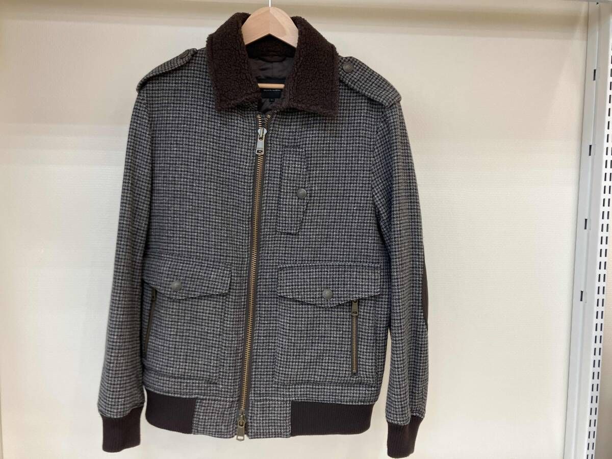 nw9971 ブラックレーベル 千鳥 コート 美品】 【高級】 バーバリー ブラックレーベル 千鳥柄 コート ③