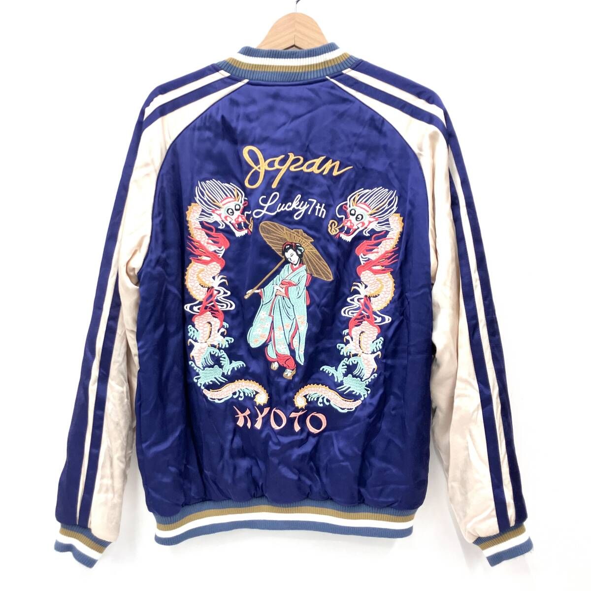 HOUSTON ヒューストン スカジャン ネイビー サイズ L