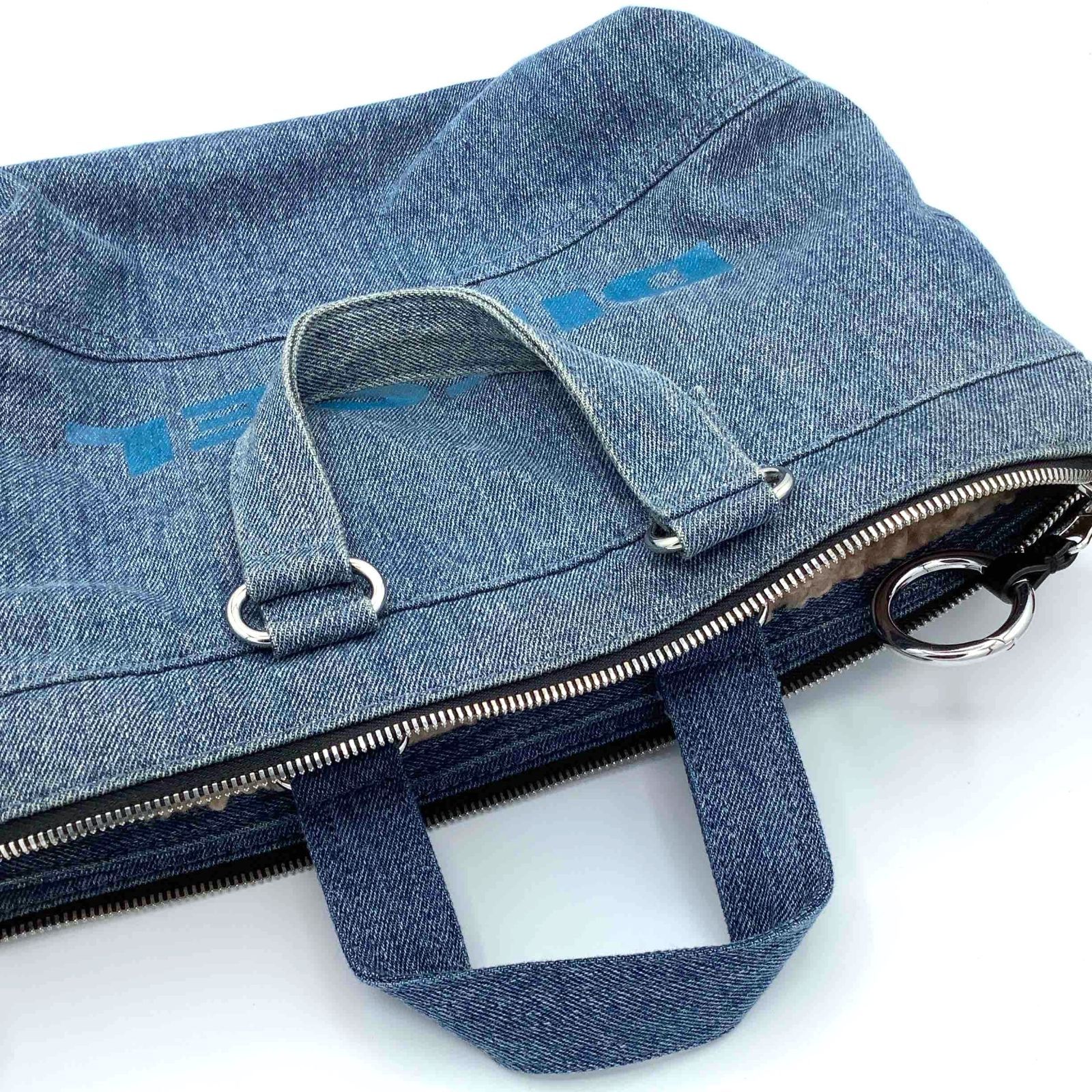 DIESEL ディーゼル デニム ボア リバーシブル トートバッグ 2WAY