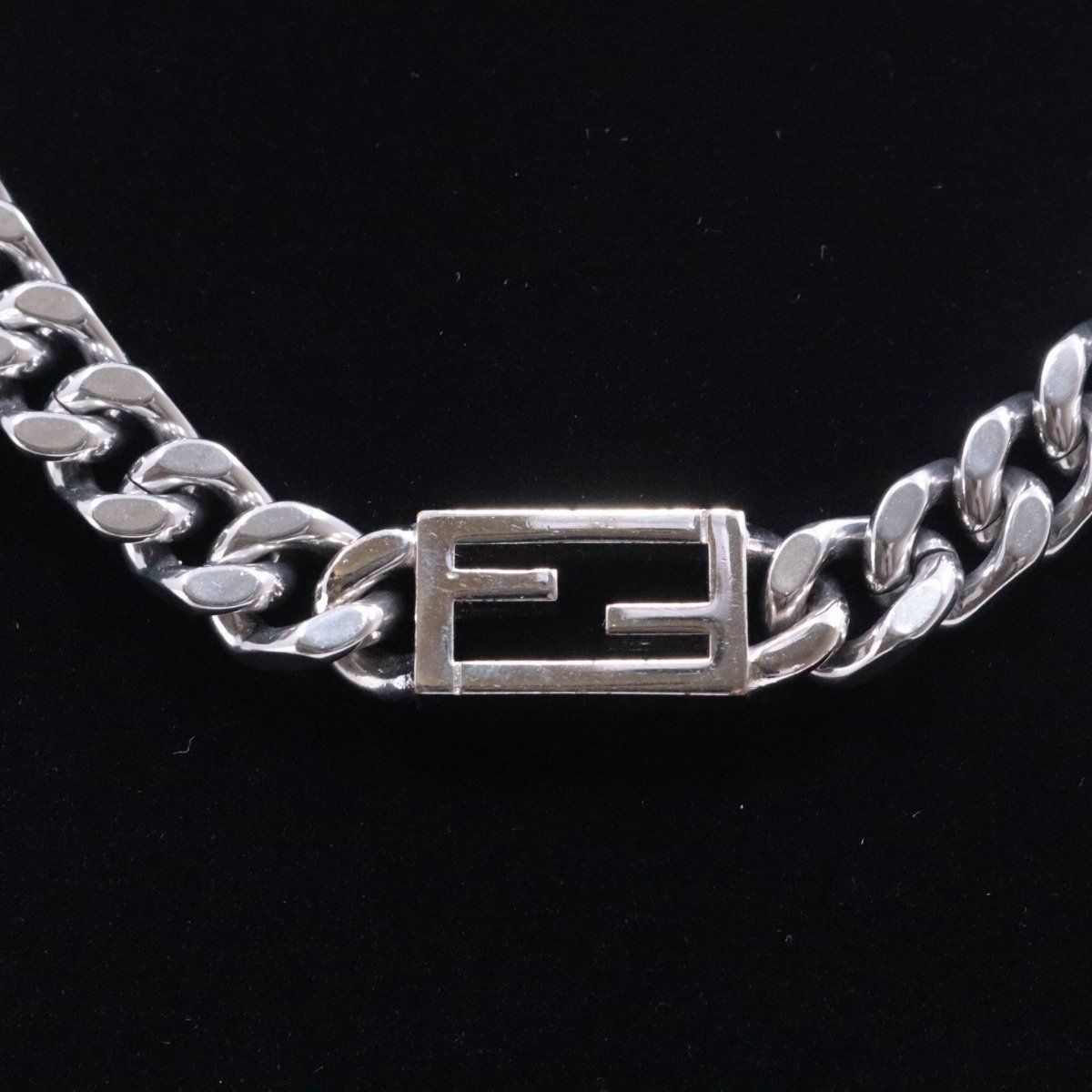 FENDI フェンディ 喜平チェーン ネックレス シルバー色金具【いおき