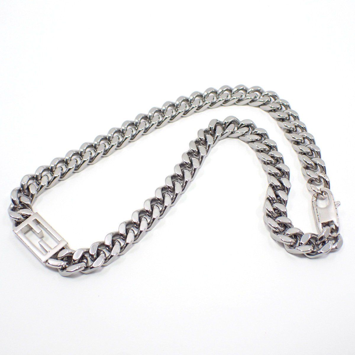 FENDI フェンディ 喜平チェーン ネックレス シルバー色金具【いおき