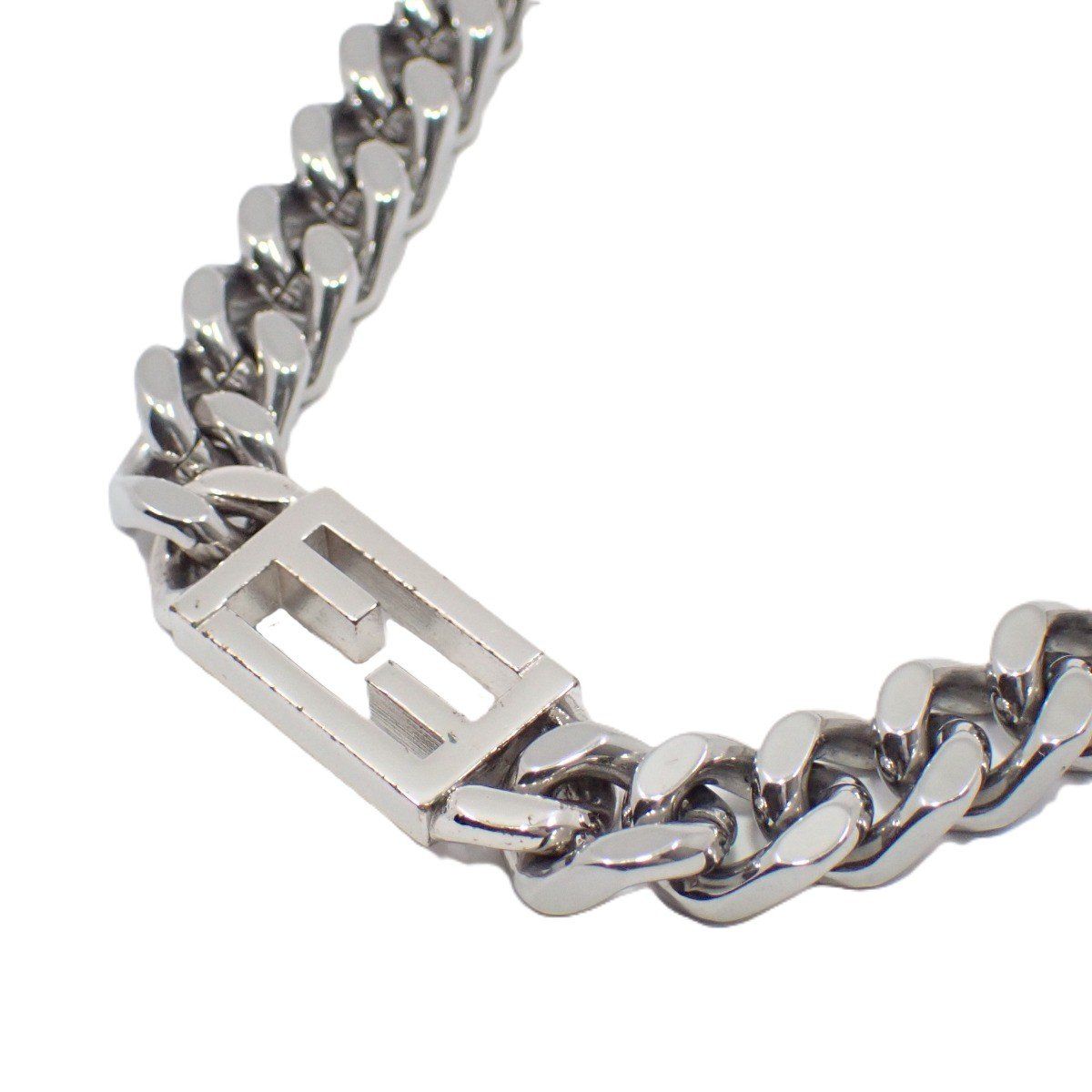 FENDI フェンディ 喜平チェーン ネックレス シルバー色金具【いおき