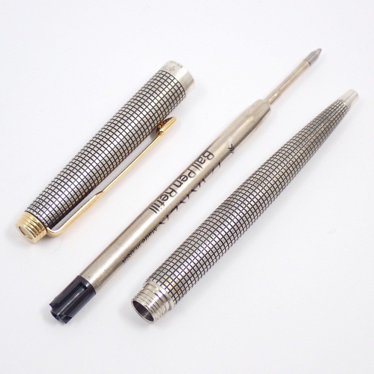  PARKER パーカー 75 ボールペン スターリングシルバー シズレ インクなし ボールペン本体 ボールペン