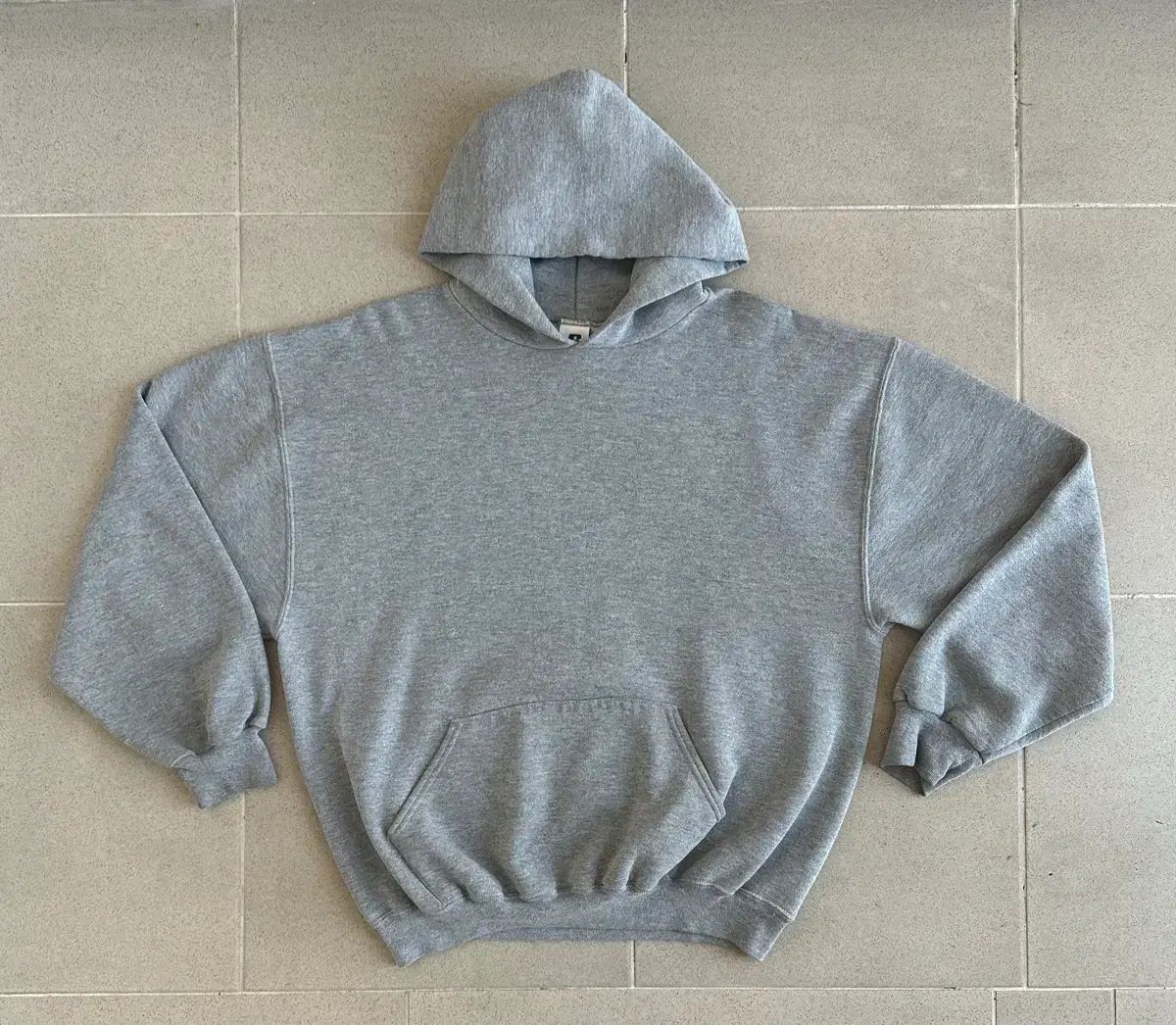 00 s ヴィンテージ ラッセル WHO フーディー グレー XL