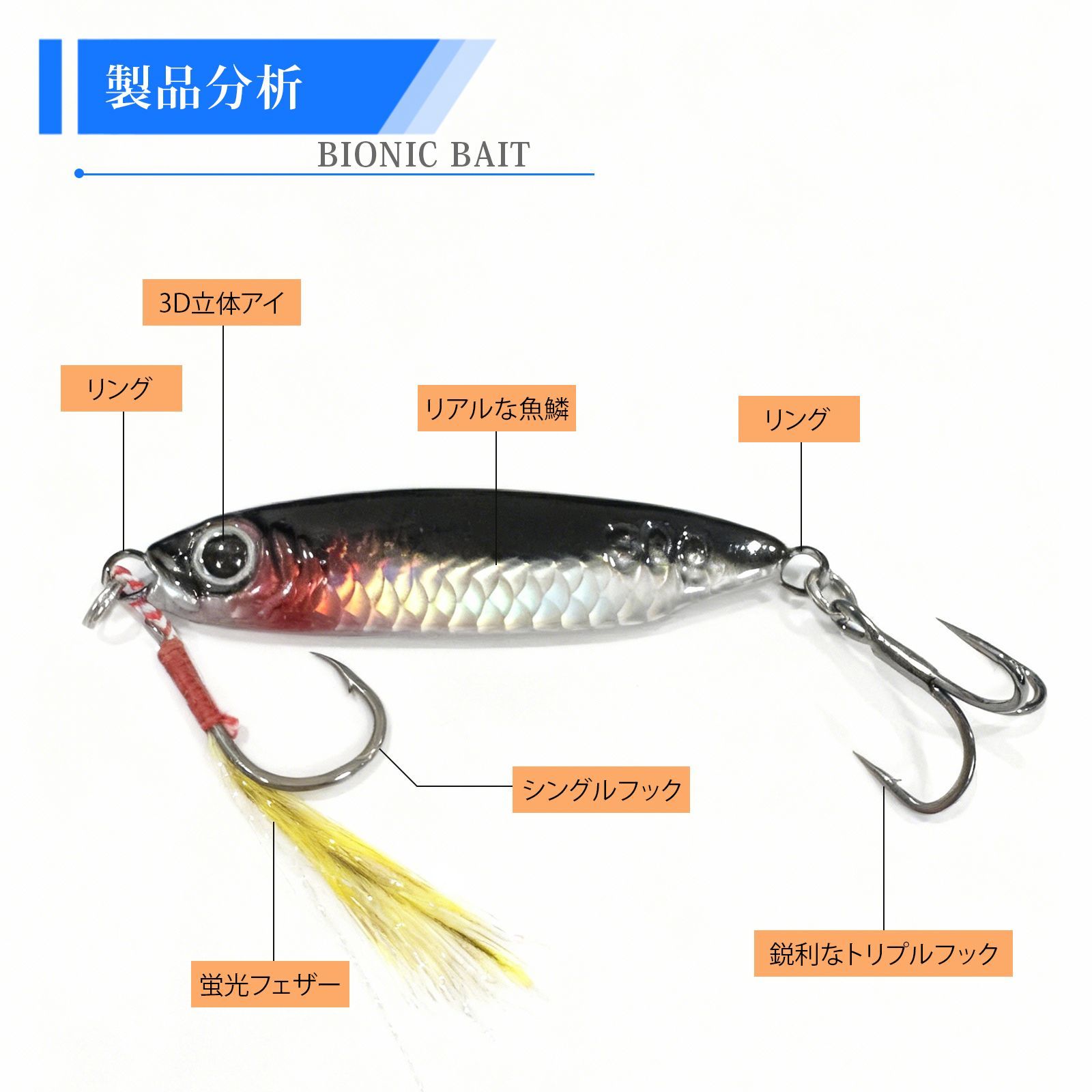 5個入り】メタルジグ タチウオ ジグ メタルジグ セット メタルジグ