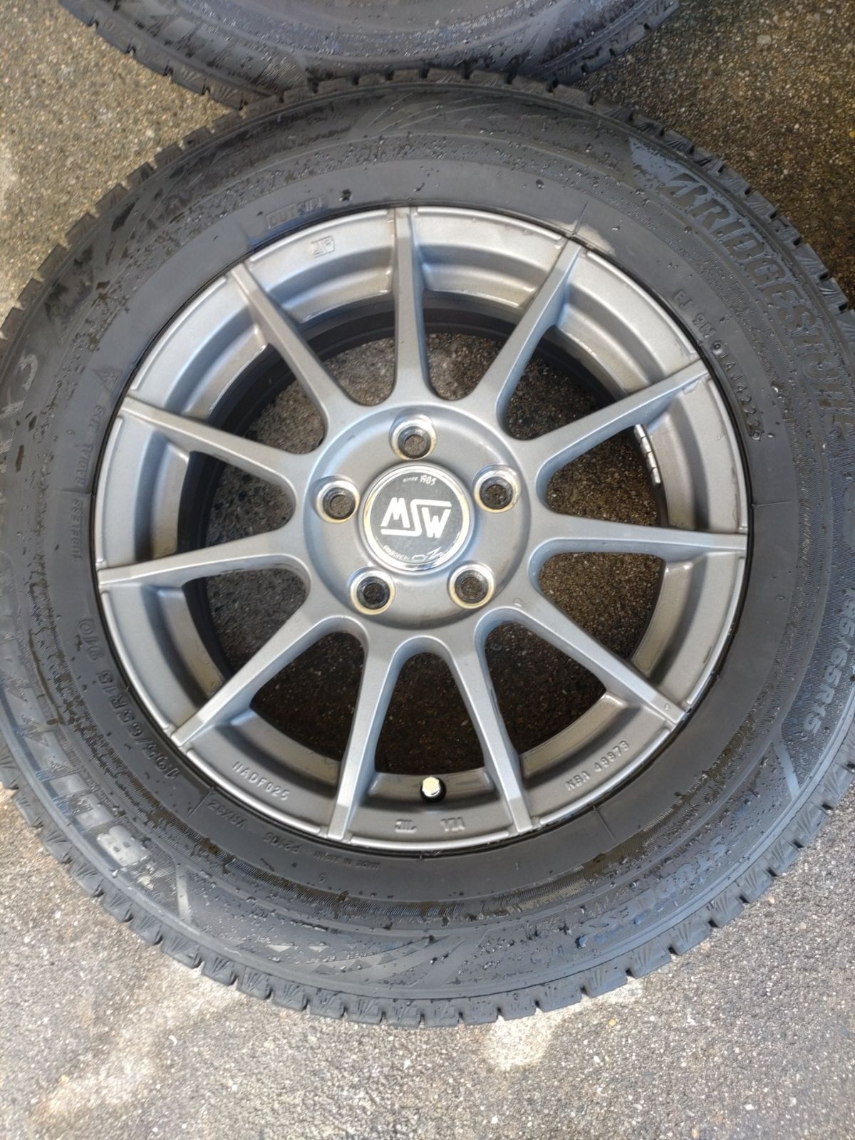 MSW 85 15インチ フォルクスワーゲン ゴルフ 15 6 J 47 112 5 H ＆ブリヂストン BLIZAKK VRX 2 195 65 R 4本セット