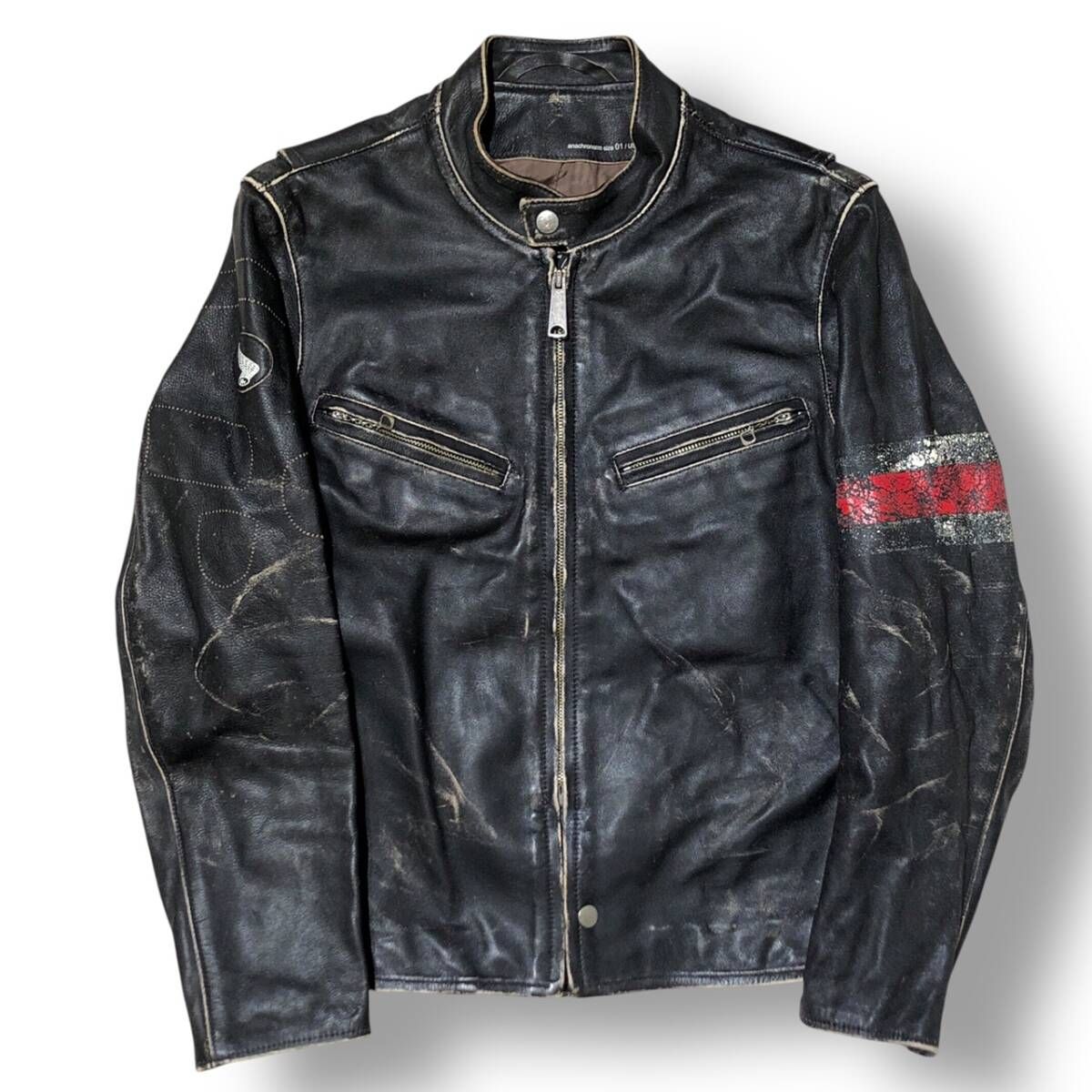 HONDA SINGLE RIDERS JACKET シングルライダース 38 ブラック アナクロノーム ホンダ