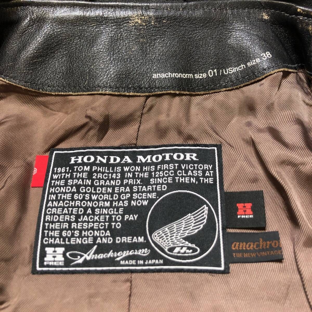 ANACHRONORM × HONDA SINGLE RIDERS JACKET シングルライダース 38