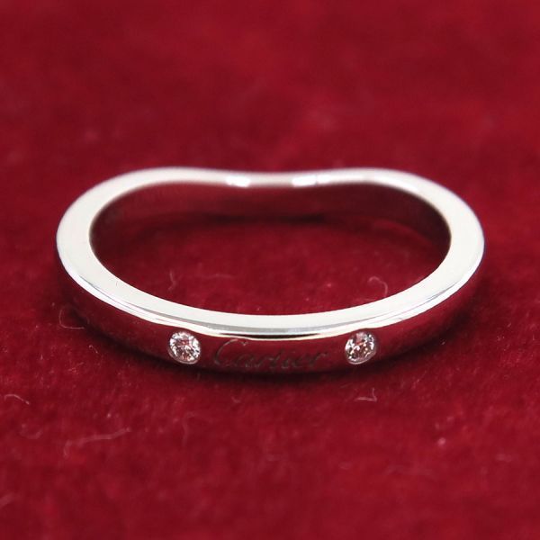 カルティエ バレリーナリング/ダイヤ3P#47(日本サイズ7号近辺) 【無料