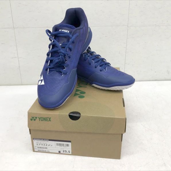 E 0514 YONEX ヨネックス ユニセックス 大人 パワークッションエアラスＺメン バドミントンシューズ スポーツ 運動靴 靴 くつ シューズ 男女兼用 ネイビーブルー 019 25 5 cm