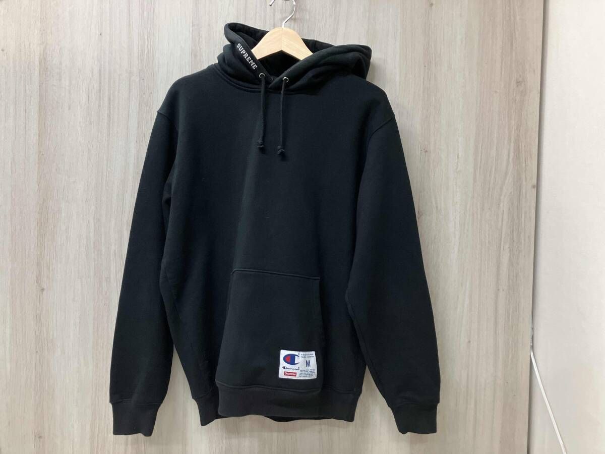 Supreme 18 ss Champion Hooded Sweatshirt パーカー サイズM ブラック シュプリーム