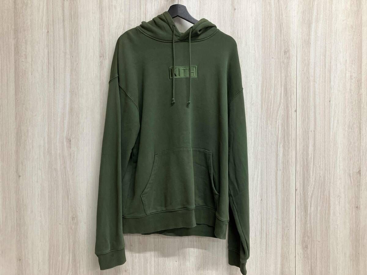 KITH キス Cyber Monday Hoodie サイバーマンデー ボックスロゴ パーカー プルオーバー Mサイズ モスグリーン