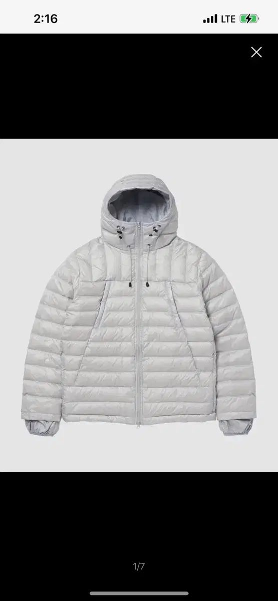 レテロコモ 軽量ダウン ライトグレー