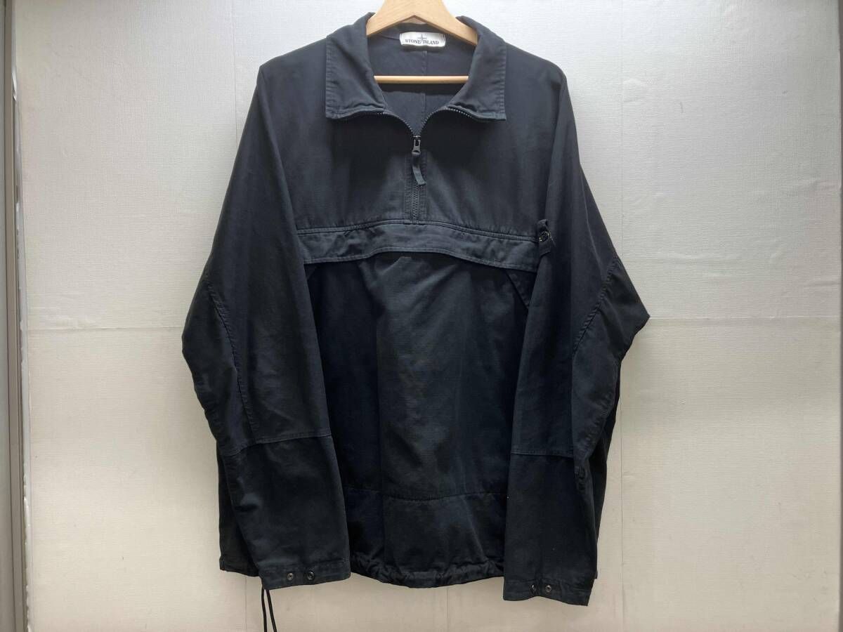 STONE ISLAND 20 AW QUARTER ZIP COTTON RIPSTOP SMOCK ジャケット ストーンアイランド メンズ コットン ブラック