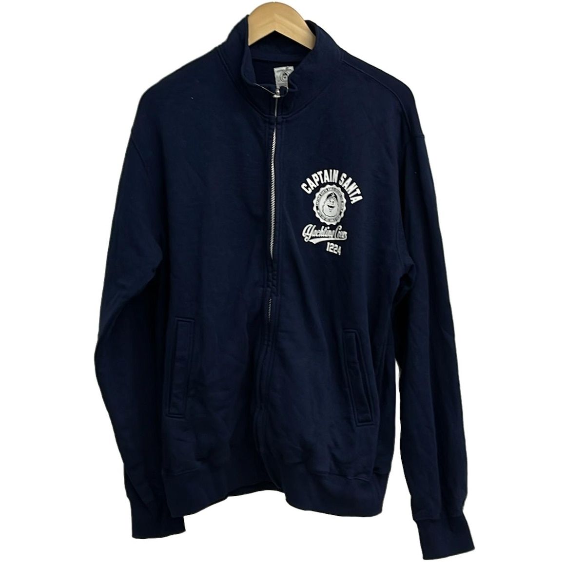 CAPTAIN SANTA キャプテンサンタ ブルゾン サイズXL メンズ - ネイビー×白 長袖 ジップアップ 春 秋