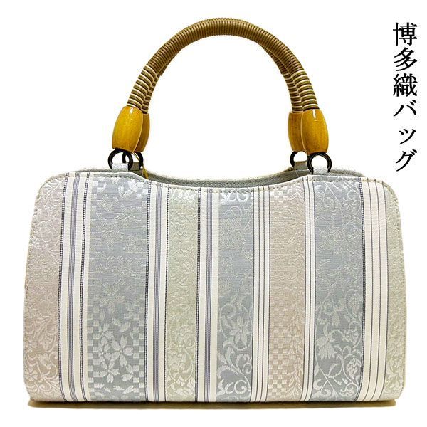利休バッグ 博多織バッグ 和装バッグ お洒落バッグ トートバッグ 本場筑前博多織生地使用 和装 洋装 兼用 小紋 バッグ